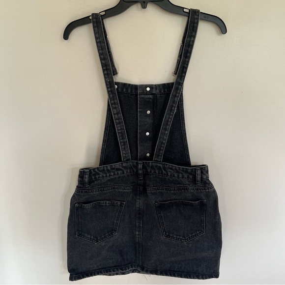 Pac Sun Women’s Black Denim Overall Mini Dress Size Small - Picture 13 of 15